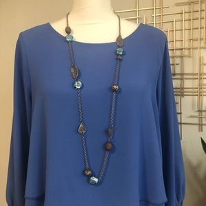 Blue and Bronze Necklace